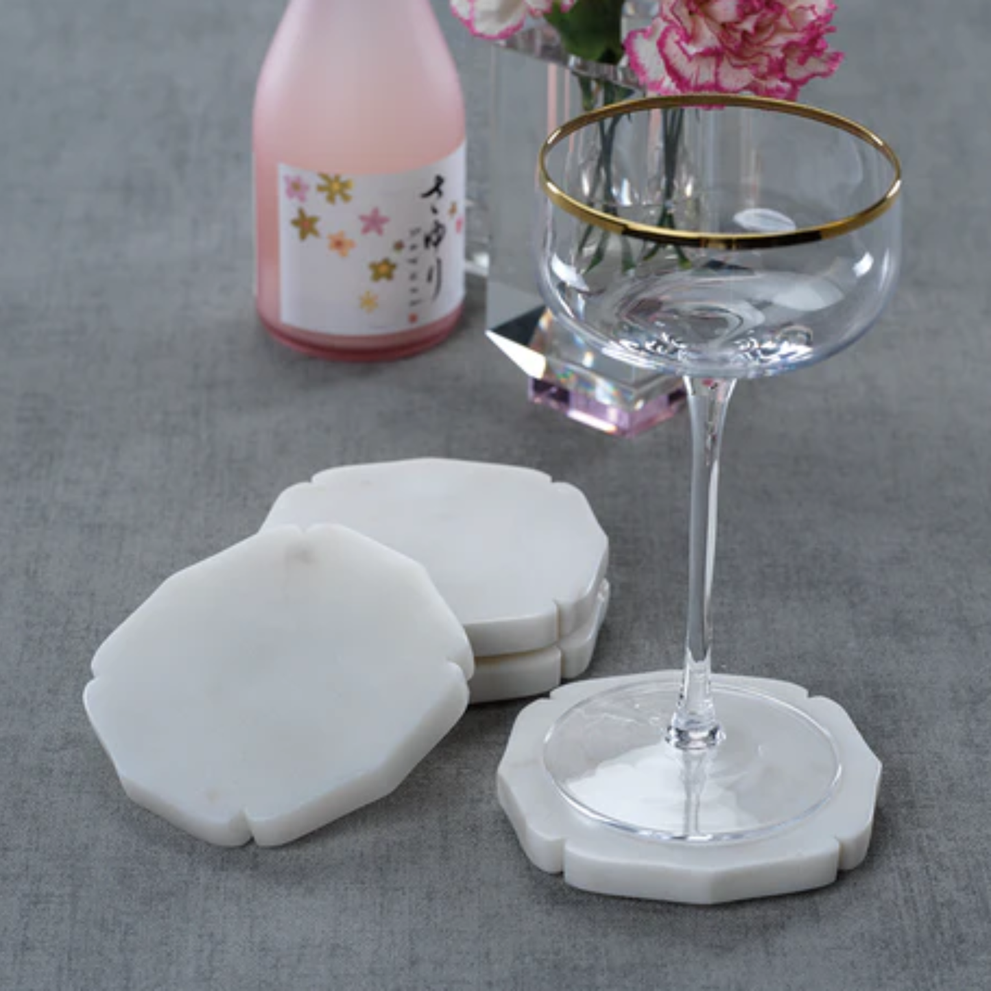 White Marble Coaster - Set of 4
