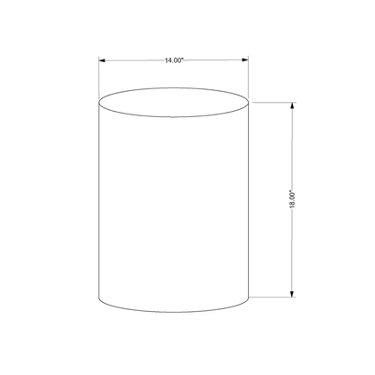 Wooden Side Table, 14W'' Round, Natural and White