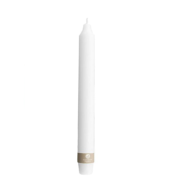 10" Taper Candle - White
