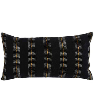 Cabana Black/Tumeric Lumbar Pillow 14 x 26