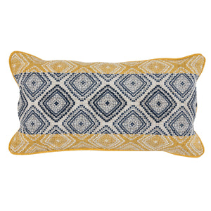 Florence Sunflower/Navy Pillow 14 x 26
