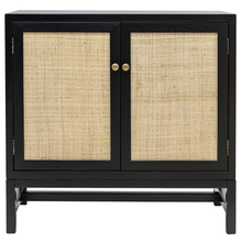 Load image into Gallery viewer, Black Cane Front Cabinet
