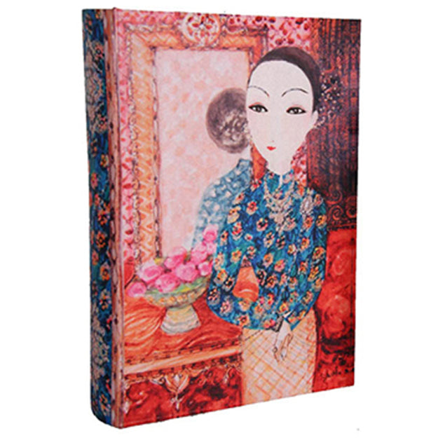 Japanese Silk Book Box - Blue Large