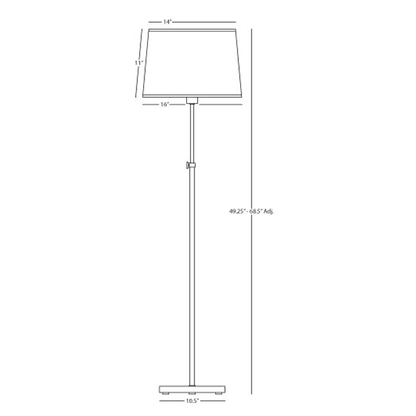 Koleman Floor Lamp - Aged Brass