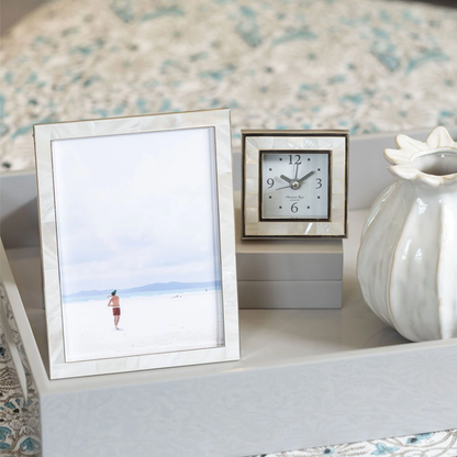 Mother of Pearl & Silver Frame  4" x 6"