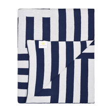 Load image into Gallery viewer, Beach Stripes Throw - Navy Ivory
