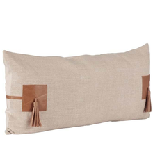Load image into Gallery viewer, Brago Natural/Chestnut Lumbar Pillow 16 x 36
