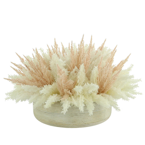 Assorted Pampas in Wooden Bowl