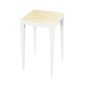 Dallas Square Side Table - Shell White