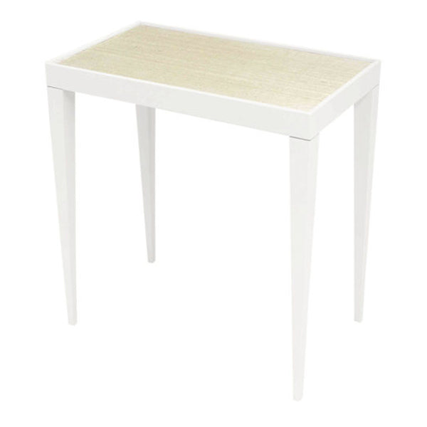 Dallas Rectangular Side Table - Shell White