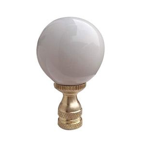 White Porcelain Finial, Gold - XL