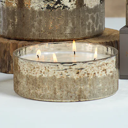 Siberian Fir Scented Candle Jar - Antique Gold