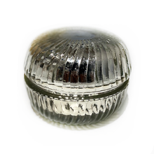Load image into Gallery viewer, Fluted Silver Round Glass Jar
