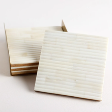 Load image into Gallery viewer, Ribbed Bone Coasters - Set of 4
