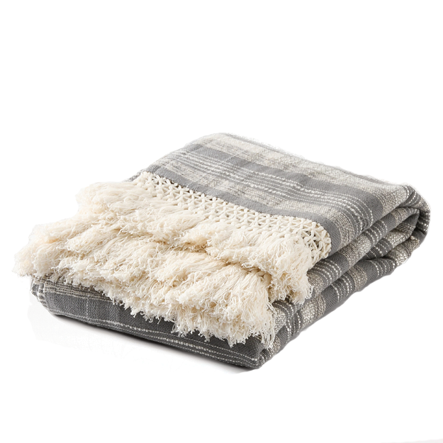 Karlie Grey/Ivory Throw