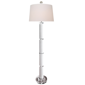 White Jade Crystal Inlay Floor Lamp