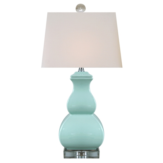 Spa Blue Square Gourd Lamp