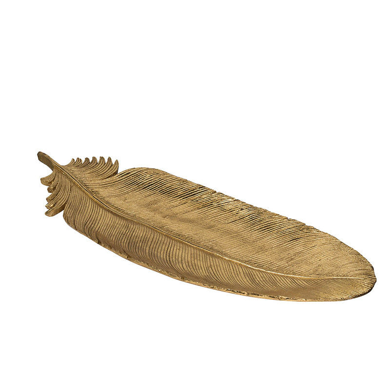 Gold Feather Plate