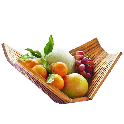 Teak Folding Fruit Bowl - Natural