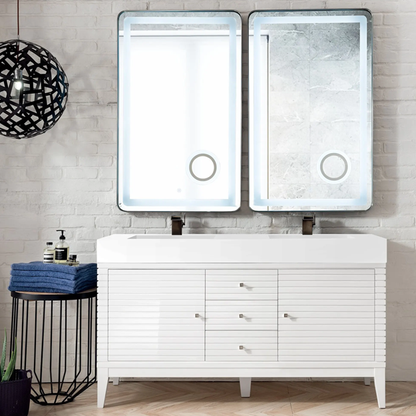 Linear 59" Double Vanity - Glossy White
