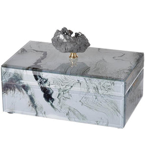White Marbled Jewellery Case