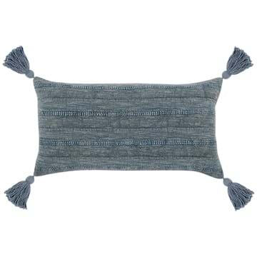 Merced Blue Lumbar Pillow 14 x 26