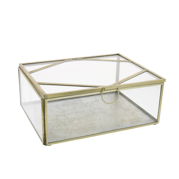 Rectangle Brass & Glass Monroe Box