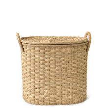 Load image into Gallery viewer, Oval Woven Basket w/ Lid &amp; Handles - Size 4
