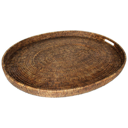 X-Large Oval Tray 28, Antique Brown