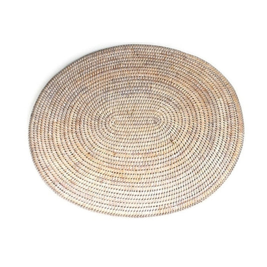 17" Oval Placemat - Whitewash
