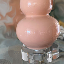 Load image into Gallery viewer, Peach Double Gourd Mini Lamp - Crystal Finial
