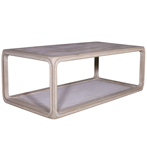 Peking Ming Coffee Table with Whitewashed Base