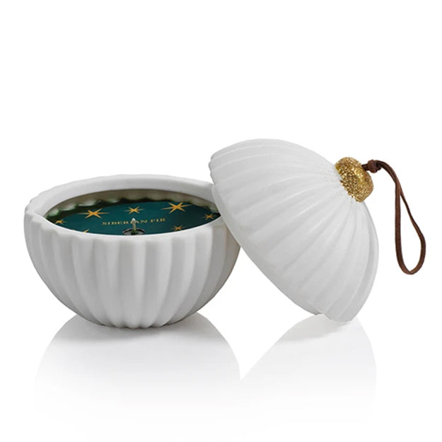 Porcelain Ornament Candle - Siberian Fir