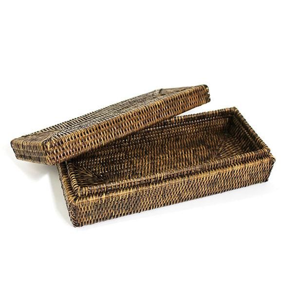 Rectangular Long Box w/ Lid, Antique Brown – Hamma Galleries
