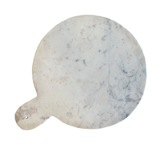 Round White Marble Cutting Board- Jute Hanger