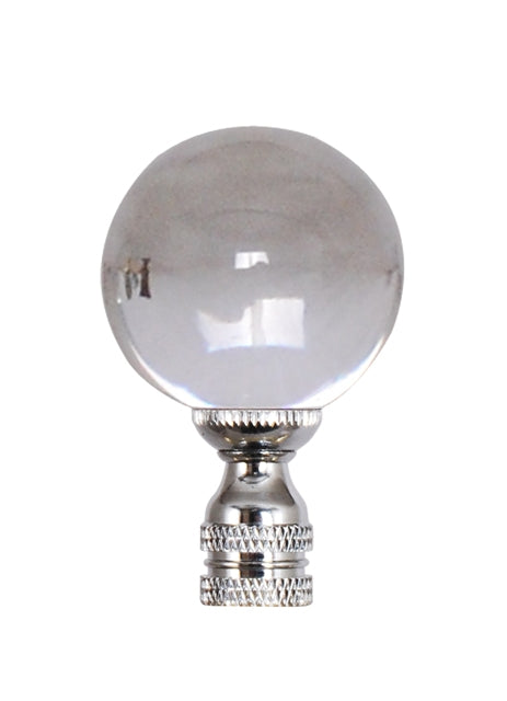 Crystal Ball Finial, Silver - XS