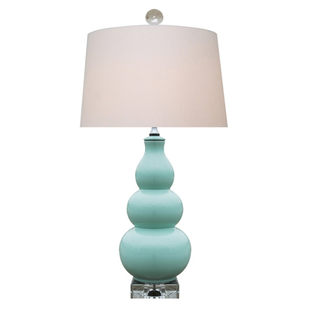 Triple Gourd Lamp - Spa Blue