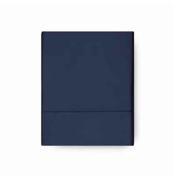 Suave Satin Stitch Flat Sheet, Midnight Blue