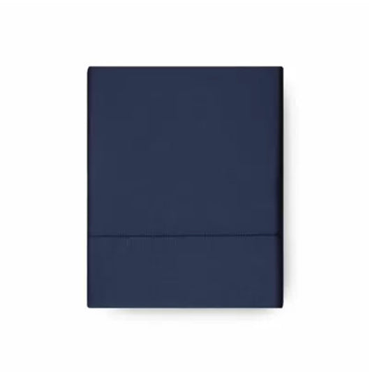 Suave Satin Stitch Flat Sheet, Midnight Blue