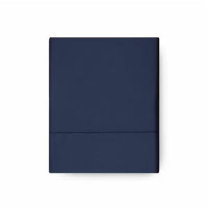 Suave Satin Stitch Flat Sheet, Midnight Blue