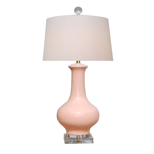 Sunset Red (Peach) Vase Lamp