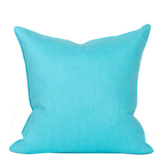 100% Linen Turquoise pillow 18 x 18