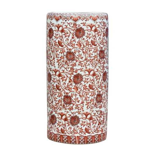 Porcelain Umbrella Holder - Orange Floral