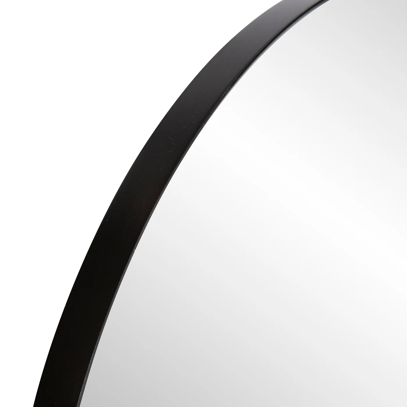 Van Buren Round Mirror - Brushed Black