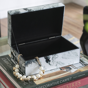 White Marbled Jewellery Case