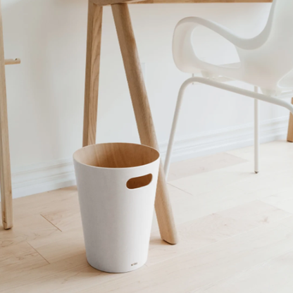 Woodrow Waste Basket - White
