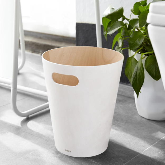 Woodrow Waste Basket - White