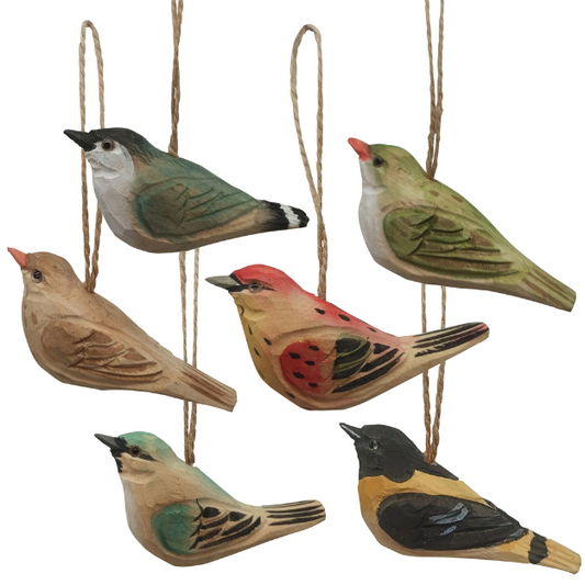 Carved Wood Birds