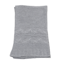 Load image into Gallery viewer, Classic Cable Knit Throw - Grey
