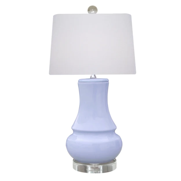 Porcelain Hyacinth Oval Gourd Lamp